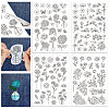 4 Sheets 11.6x8.2 Inch Stick and Stitch Embroidery Patterns DIY-WH0455-052-1