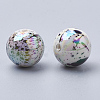 AB-Color Spray Painted Acrylic Beads X-ACRP-R146-02-2