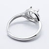 Rhodium Plated 925 Sterling Silver Finger Ring Components STER-G027-15P-3