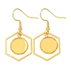 304 Stainless Steel Earring Cabochon Settings STAS-D267-01C-G-1