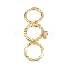 Brass Micro Pave Cubic Zirconia Plain Band Finger Rings for Women RJEW-P160-01E-G-5