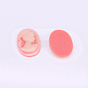 Resin Cameo Lady Head Cabochons CRES-WH0002-01E-2