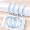 Natural & Dyed White Jade Bead Stretch Bracelets X-BJEW-K212-B-018-4