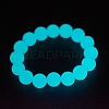 Synthetic Luminous Stone Beaded Stretch Bracelet BJEW-P203-8mm-01A-3