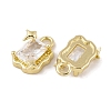 Brass Micro Pave Clear Cubic Zirconia Pendants KK-L212-02G-2