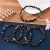 Natural Indian Agate Bead Stretch Bracelets BJEW-K212-A-010-1