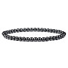 4mm Round Synthetic Hematite Beads Bracelet for Men KG3069-32-1