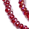 Baking Electroplate Glass Beads Strands DGLA-A039-J2MM-B19-3