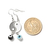 Alloy Enamel Yin Yang Matching Asymmetrical Earrings EJEW-JE04894-03-4