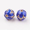 Brass Enamel Beads KK-P091-01-2