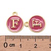 Golden Plated Alloy Enamel Charms X-ENAM-S118-08F-3