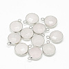 Natural Rose Quartz Pendants G-Q964-06P-1