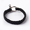 Leather Cord Bracelets X-BJEW-M196-02A-1