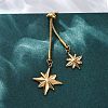 304 Stainless Steel Star Lariat Slider Necklaces NJEW-R026-14G-2