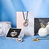 DIY Heart & Flat Round Necklace Making Kit DIY-SZ0007-31-4