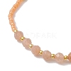 Adjustable Natural Sunstone & Seed Braided Bead Bracelets BJEW-JB10181-02-3