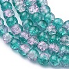 Crackle Glass Beads Strands X-CCG-Q002-8mm-06-3