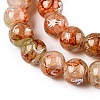 Drawbench Crackle Glass Beads Strands GLAA-N006-8mm-08-3