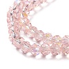 Electroplate Glass Beads Strands X1-EGLA-A034-T6mm-L18-3