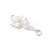 Angel Alloy & ABS Imitation Pearl Pendants Decorations HJEW-JM04080-4