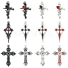 48Pcs 12 Styles Tibetan Style Alloy Pendants FIND-CJ0005-16-1