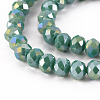 Electroplate Glass Beads Strands X-EGLA-A034-P8mm-B20-3