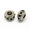 Alloy Rhinestone European Beads MPDL-R036-01G-1