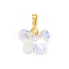 AB Color Plated Glass Pendants PALLOY-JF04594-01-3