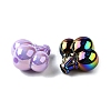 UV Plating Opaque Acrylic Beads MACR-F083-09-2
