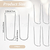 100Pcs Stainless Steel U Shaped Cloth Locating Needle for Sewing Quilting Crafts and Embroidery DIY-SP0007-55P-2