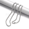 304 Stainless Steel Rolo Chain Necklaces NJEW-F195-06A-P-2