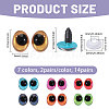 14Pairs 7 Colors Plastic Craft Eyes DIY-CA0007-86A-2