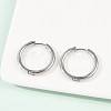 Tarnish Resistant 201 Stainless Steel Huggie Hoop Earrings Findings X-STAS-F149-33P-A-4