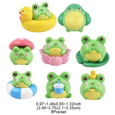 1Set Resin Frog Display Decoration AJEW-FS0001-24-1