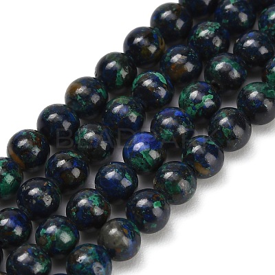 Natural Azurite Beads Strands G-Z110-C05-4mm-1