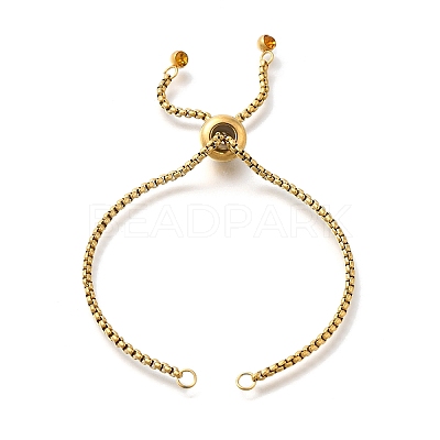 Adjustable 304 Stainless Steel Slider Bracelet/Bolo Bracelets Making STAS-I153-03G-04-1
