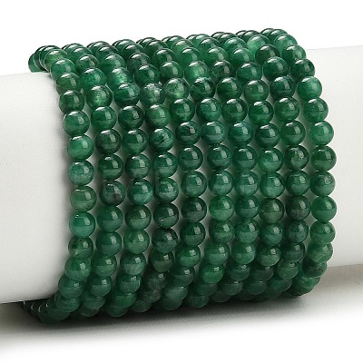 Natural Fuchsite Beads Strands G-L661-B01-4mm-B-1