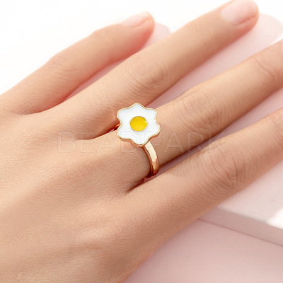 Alloy Enamel Rotatable Cuff Open Rings FS-WGEC271-17-1