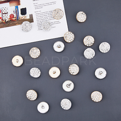 20Pcs 2 Colors 1-Hole ABS Plastic Shank Buttons BUTT-HY0001-06-1