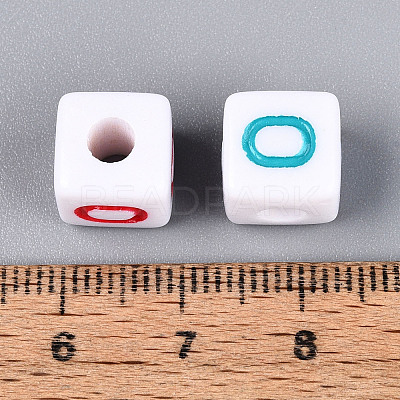 Opaque Acrylic European Large Hole Beads SACR-N020-01A-01-1