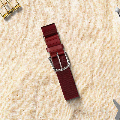 1Pc Imitation Leather & Polyester Elastic Softball Belts AJEW-CL0001-37B-1