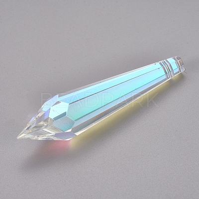 Transparent Glass Big Cone Pendulum Pendants LS-GLAA-WH0015-34E-1