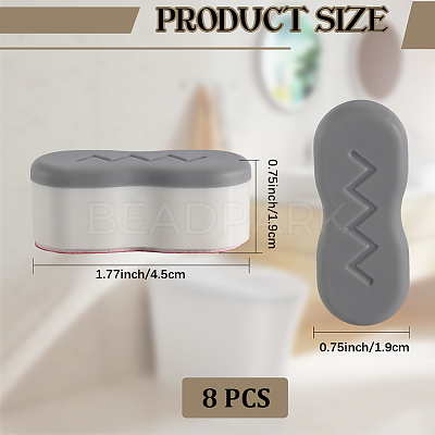 ABS Plastic Bidet Toilet Seat Bumpers with Strong Adhesive for Toilet Cover Adhesive AJEW-WH20060-61B-1