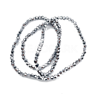 Transparent Electroplate Glass Beads Strands EGLA-A039-T2mm-UA05-1