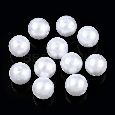 Imitated Pearl Acrylic Beads OACR-ZX005-35B-1