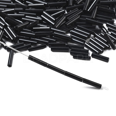 Opaque Glass Bugle Beads SEED-R028-2x9-C01-1