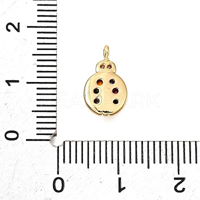 Brass Micro Pave Cubic Zirconia Pendants KK-D356-19G-1