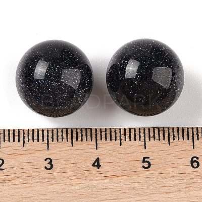 Synthetic Blue Goldstone No Hole Sphere Beads G-K353-04D-26-1