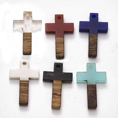 Resin & Walnut Wood Pendants RESI-N025-012A-1