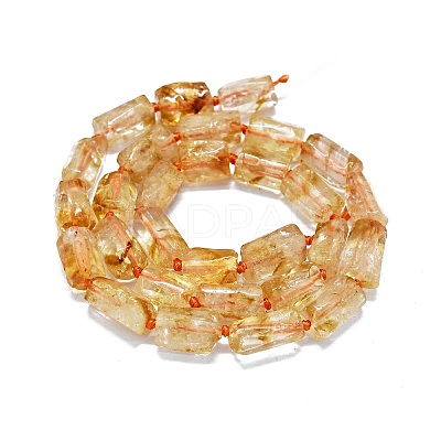 Heated Natural Citrine Beads Strands G-O170-113-1